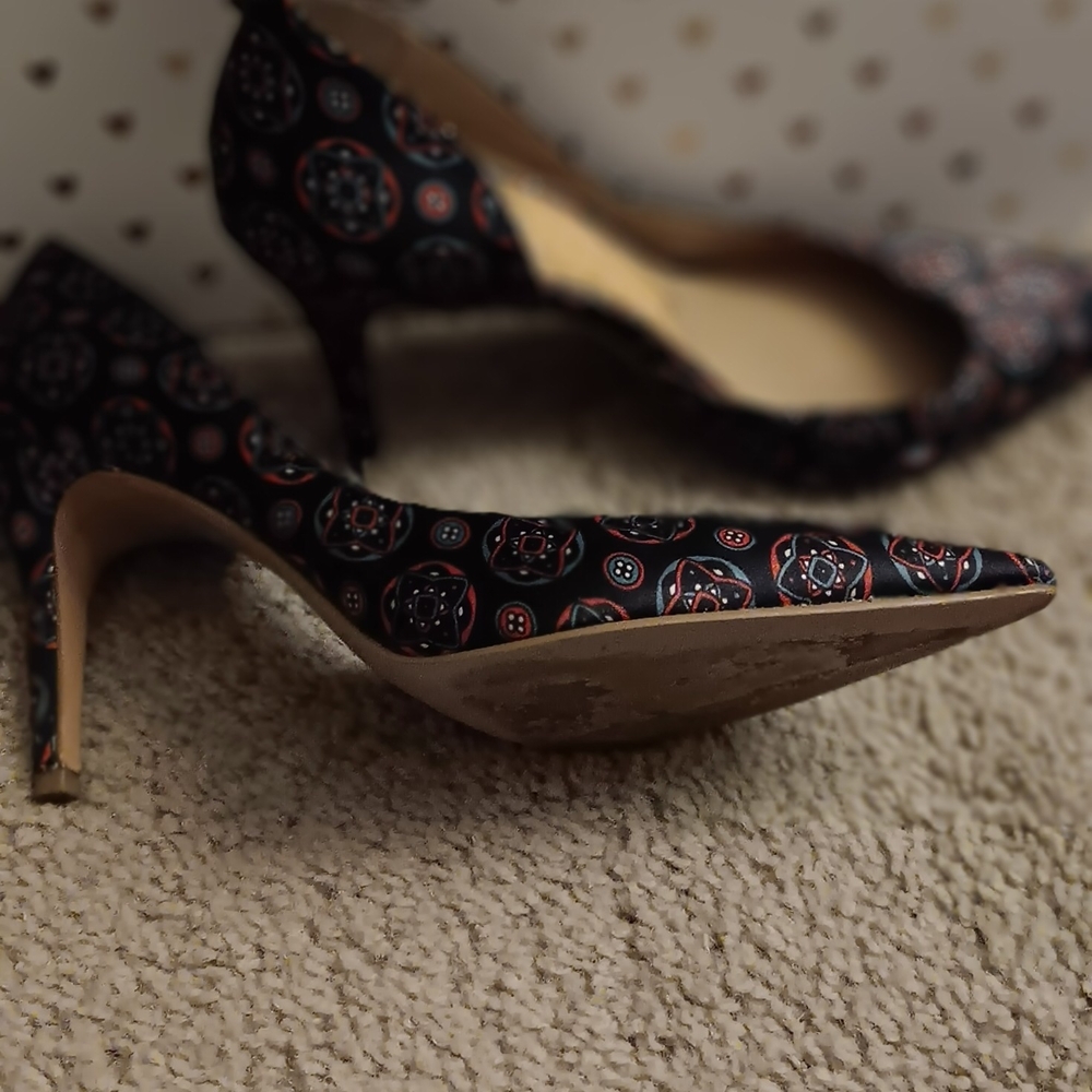 Banana Republic Andilla D'Orsay Blue multicolor Pumps Heels Women's Size 7.5 M - Picture 4 of 9